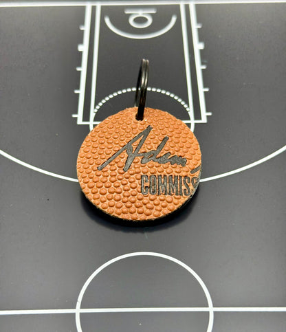 On the Court Keychain-Round