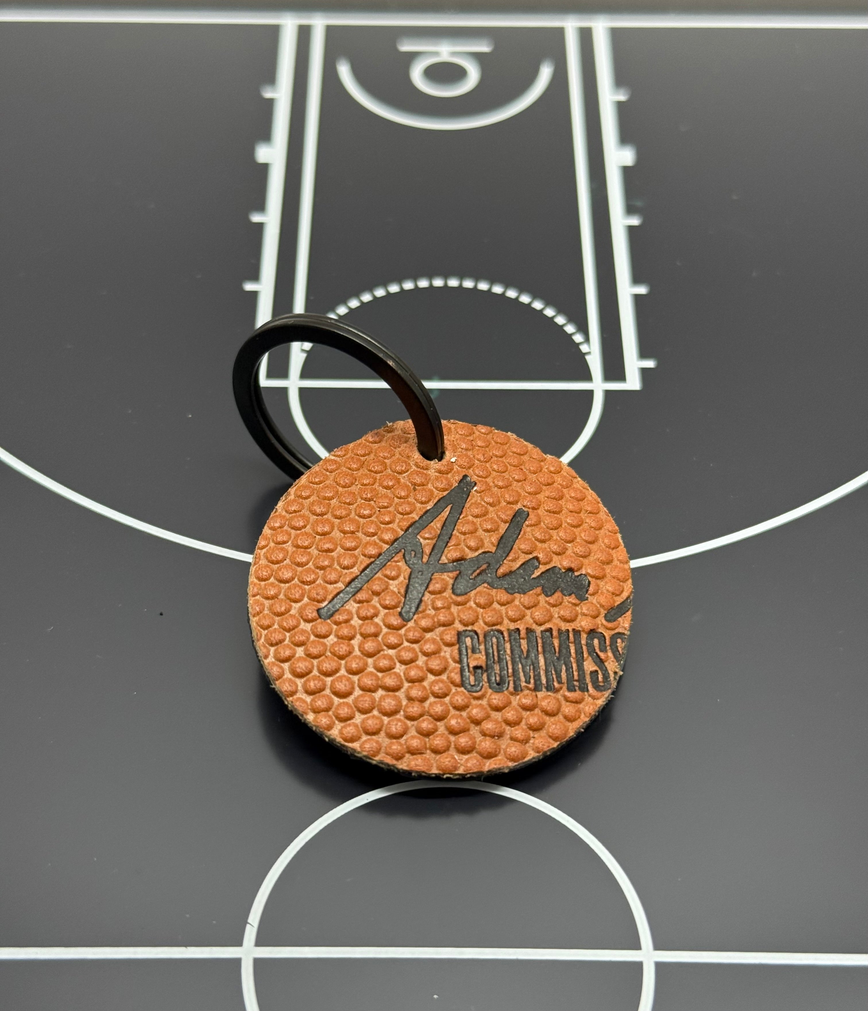 On the Court Keychain-Round